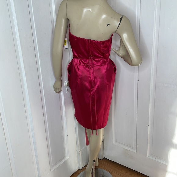 Teeze Me•Fuchsia Strapless Dress - Picture 5 of 10
